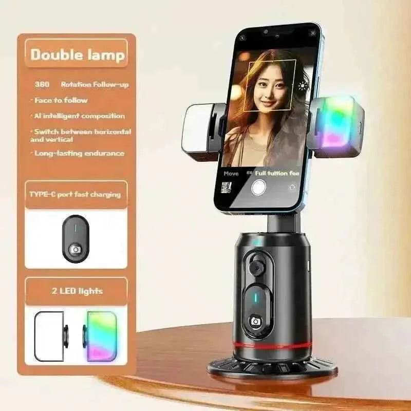 Smart Phone Stabilizer with 360° AI Face Tracking Gimbal