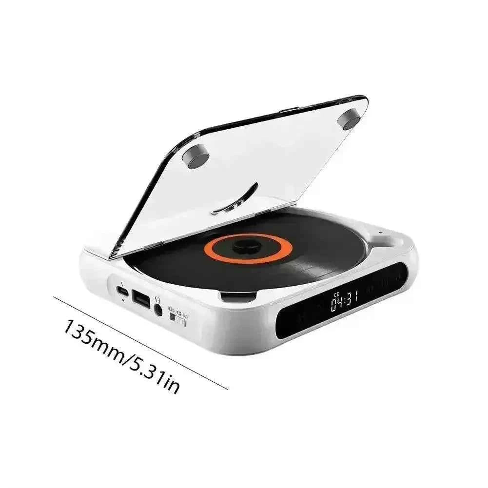 Portable CD Player — Rechargeable with Bluetooth & Earphones
